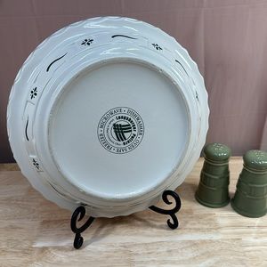 Longaberger Pottery Stoneware Woven Traditions Pie Plate